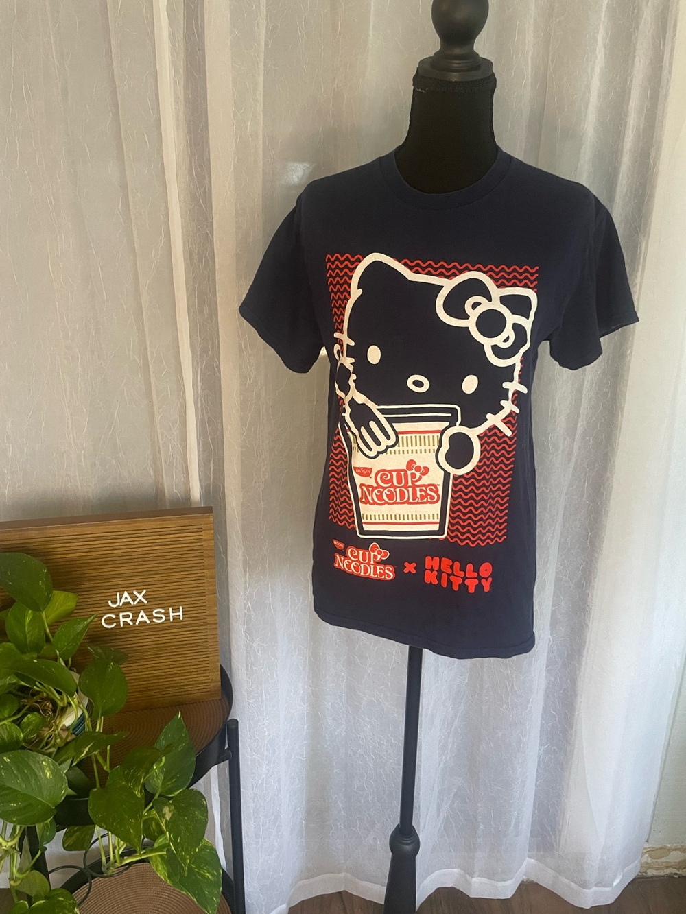 Hello Kitty Navy Blue Cup Noodles Graphic Tee